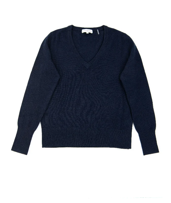 Street Personality Style White+Warren Women Cashmere Core V-Neck Sweater