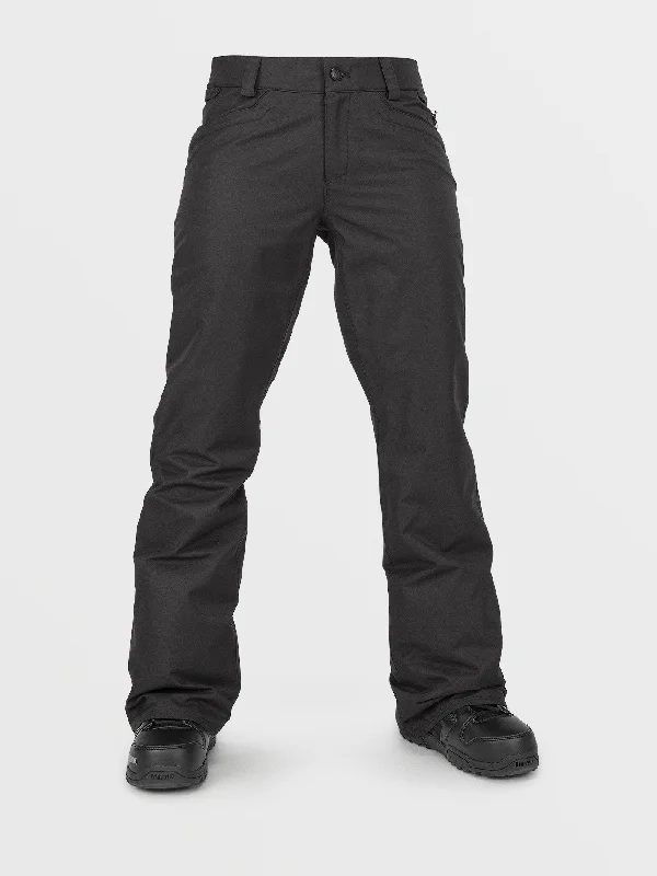 Slightly Flared Design Womens Hallen Pants - Black