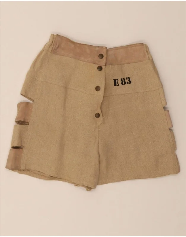 Unique Design VINTAGE Womens Casual Shorts IT 44 Medium W26 Beige