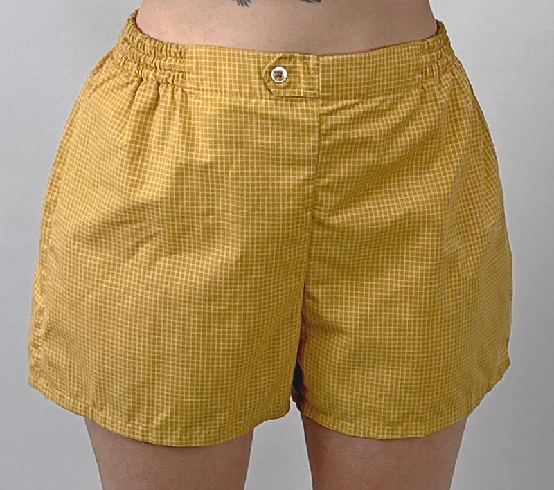 Timeless Comfort Vintage Cabana Shorts 50s 60s Yellow Windowpane McGregor Medium Deadstock? VFG