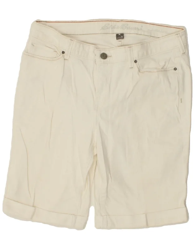 Fashion And Simplicity EDDIE BAUER Womens Slightly Curvy Denim Shorts US 8 Medium W30  White