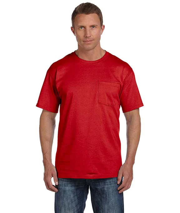 Noble Temperament 3930P - Fruit of the Loom 100% Heavy Cotton HD® Pocket T-Shirt | True Red Noble Temperament 3930P - Fruit of the Loom 100% Heavy Cotton HD® Pocket T-Shirt | True Red