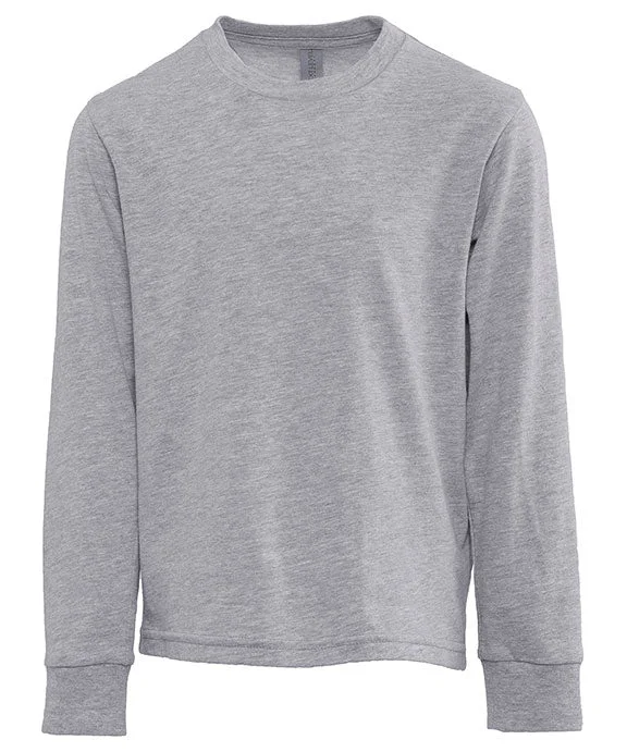Sweet breath 3311NL - Next Level Youth Cotton Long Sleeve T-Shirt | Heather Grey