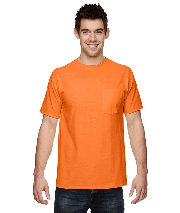 Ultra-lightweight 3930P - Fruit of the Loom 100% Heavy Cotton HD® Pocket T-Shirt | Safety Orange Ultra-lightweight 3930P - Fruit of the Loom 100% Heavy Cotton HD® Pocket T-Shirt | Safety Orange