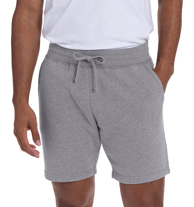 Hooded design 9903 - Next Level Unisex Fleece Sweatshorts | Heather Grey