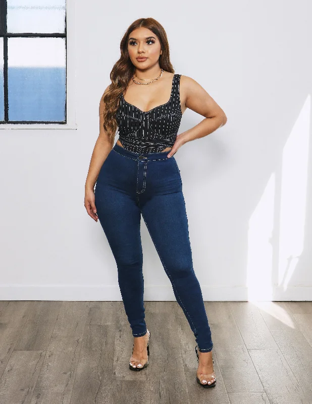 Exquisite Fabrics Super High Rise Skinny Jean