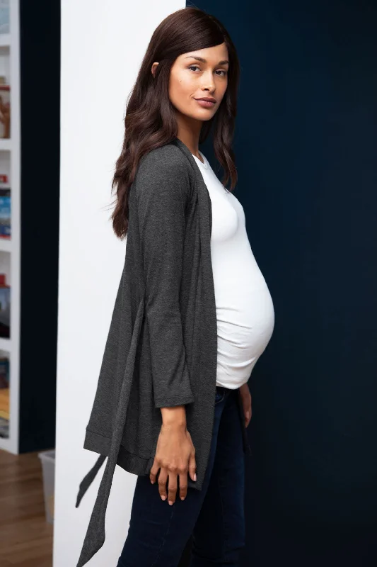 Fashion Concept Milonga Maternity Cardigan in Charcoal Grey