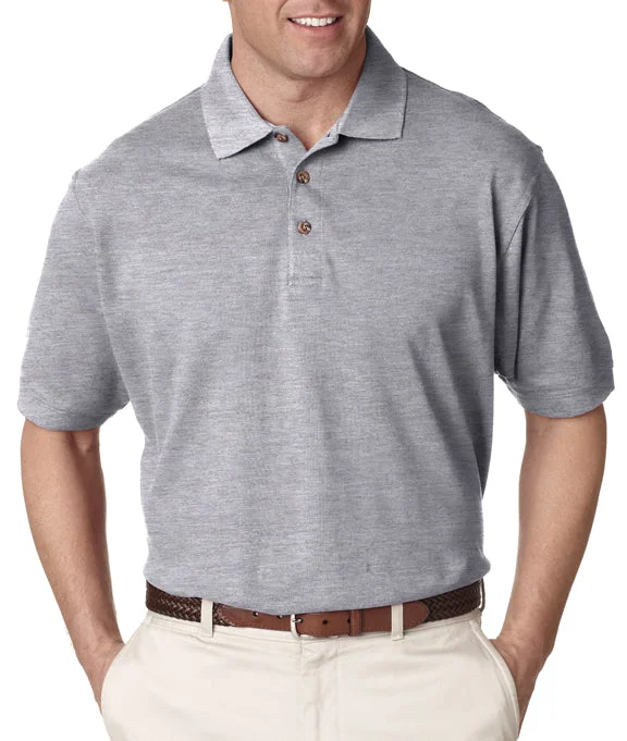 Fashion Design 8535 - UltraClub Mens Classic Piqué Polo Shirt | Heather Grey