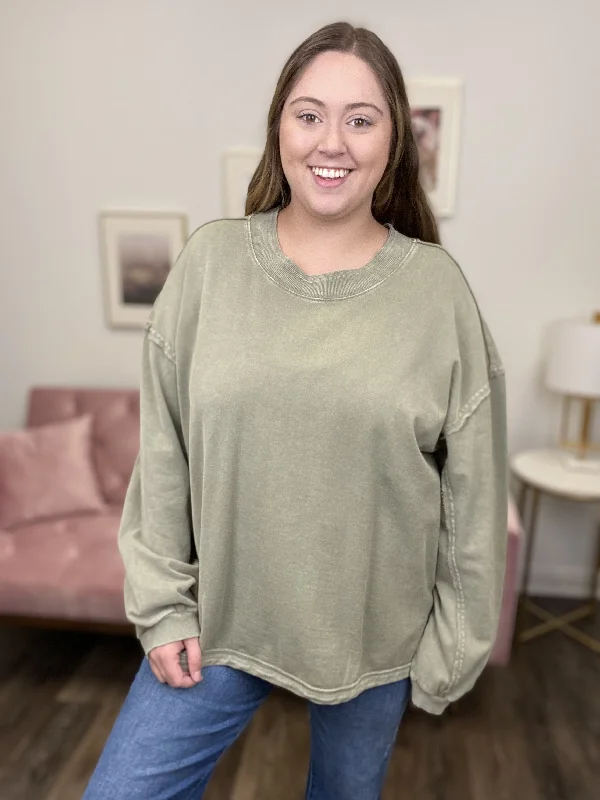 Soft Layers Leisure Loving Women's Casual Oversized Long Sleeve Sweatshirt