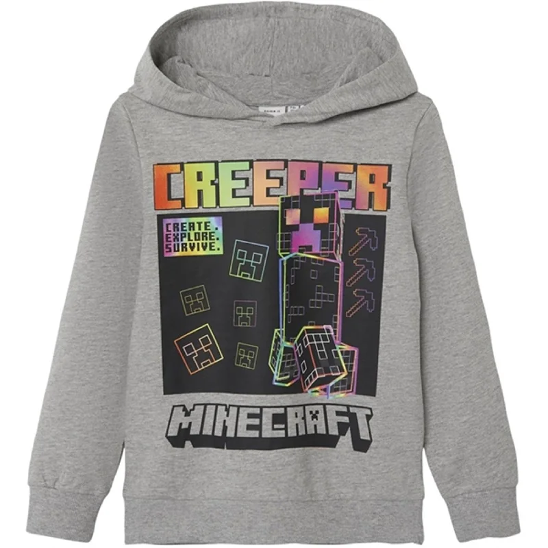 Sports And Leisure Name it Grey Melange Jiz Minecraft Sweatshirt