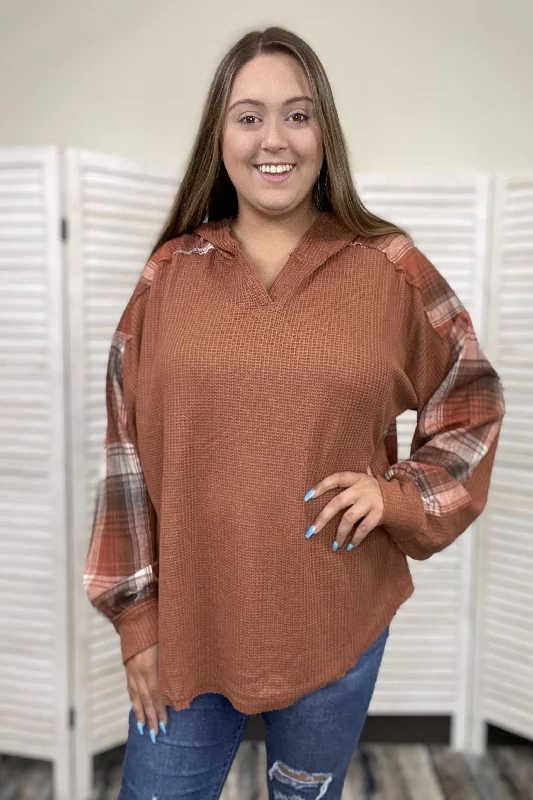 Classic And Versatile Fireside Chat Women's Exposed Stiching Neckline Hoodie