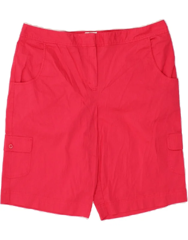 Street Fashion IZOD Womens Cargo Shorts US 14 XL W34  Pink Cotton