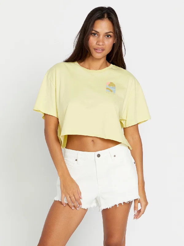Luxury and fashionable Just A Trim Short Sleeve Shirt - Faded Lemon