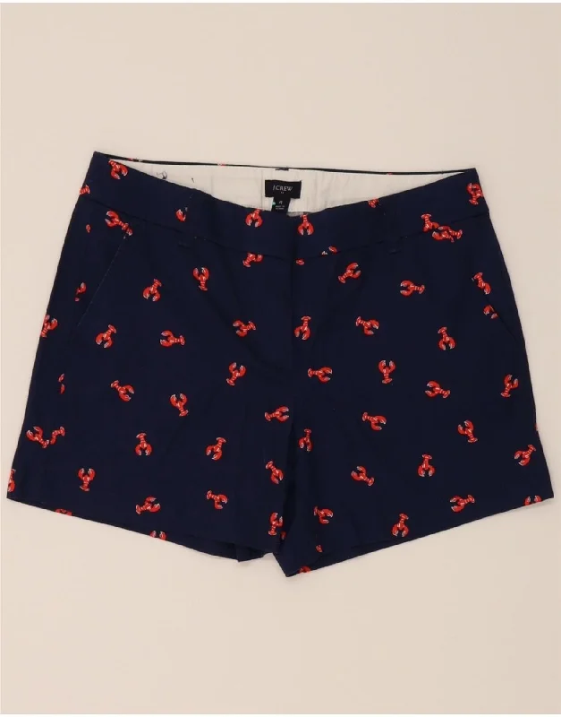 Luxe Comfort J. CREW Womens Graphic Chino Shorts US 4 Small W32  Navy Blue Animal Print