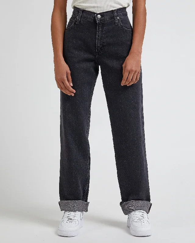 Beautiful Romance Lee Jane Relaxed Straight Womens Jeans - Evening Dark