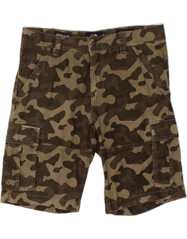 Classic Design DACK'S Womens Regular Fit Cargo Shorts IT 50 Large W36  Green Camouflage