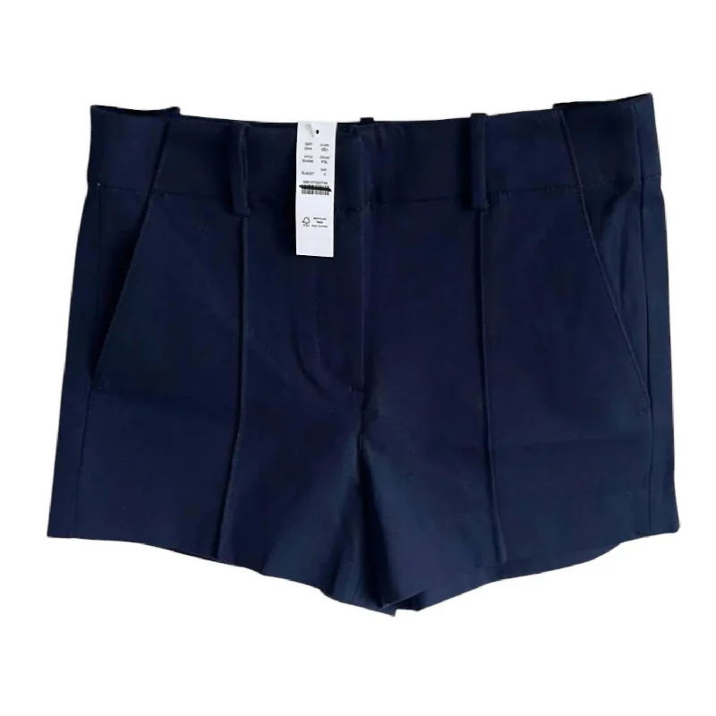 Versatile Items Women's Pintuck Suit Short In Navy