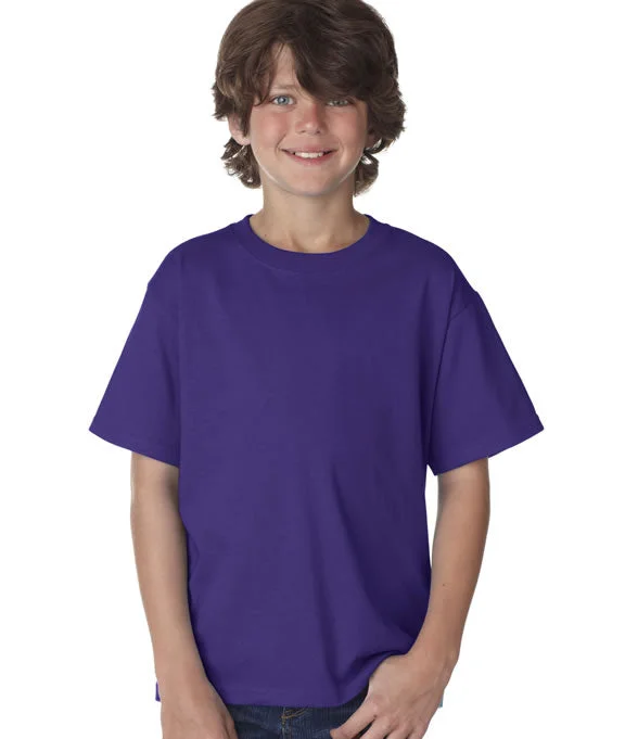 Wearable At Home Or Out 3930B - Fruit of the Loom Youth 100% Heavy Cotton HD® T-Shirt | Purple Wearable At Home Or Out 3930B - Fruit of the Loom Youth 100% Heavy Cotton HD® T-Shirt | Purple