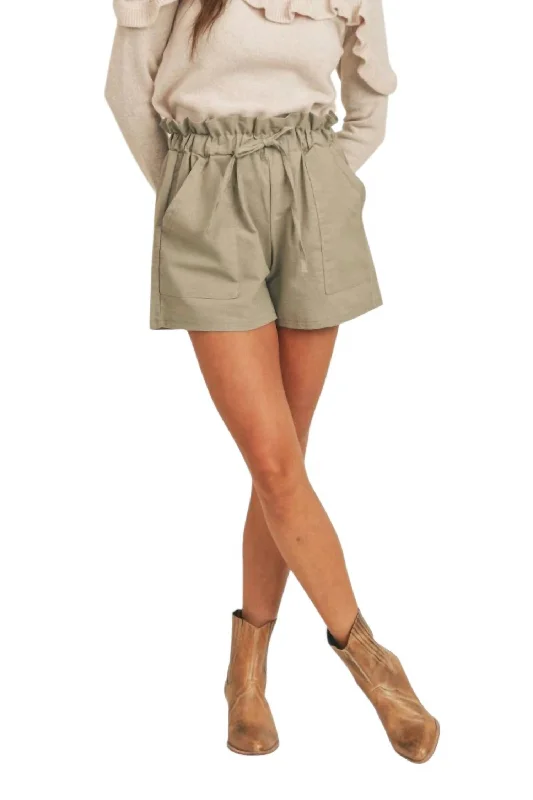 Refreshing Design Hang Tight Shorts In Olive