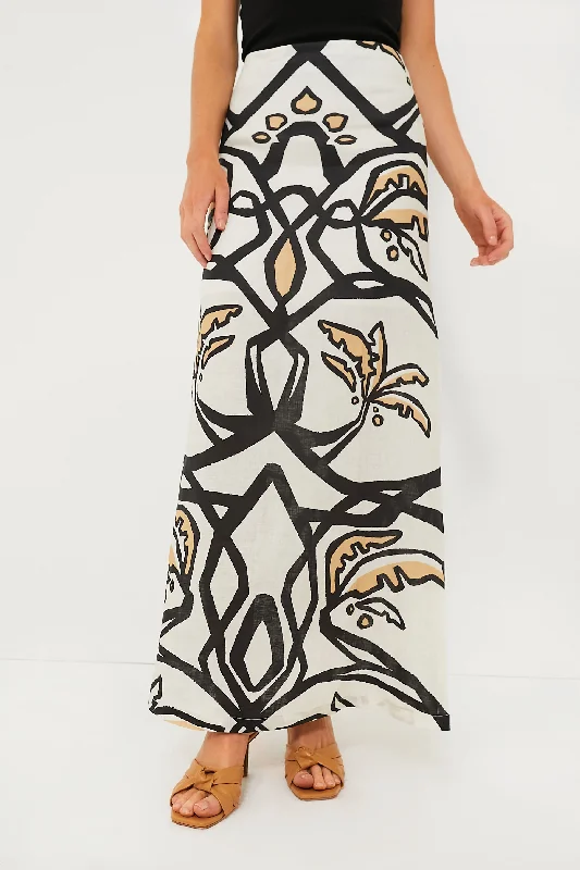 Street Graffiti Design Malambo White Carmenza Skirt