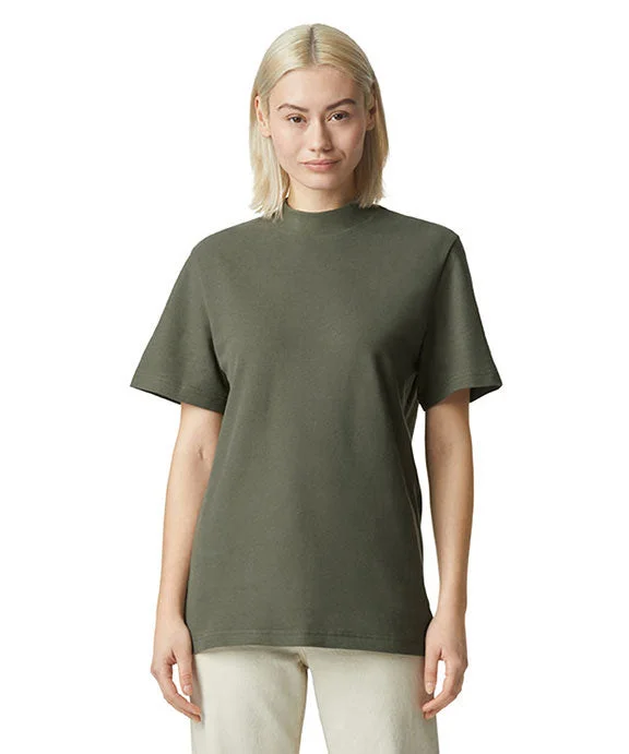 Hip-hop Style 1PQ - American Apparel Unisex Mockneck Pique T-Shirt | Lieutenant