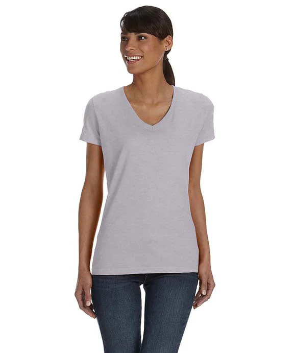 Breathable Style L39VR - Fruit of the Loom Ladies HD Cotton™ V-Neck T-Shirt | Athletic Heather Breathable Style L39VR - Fruit of the Loom Ladies HD Cotton™ V-Neck T-Shirt | Athletic Heather
