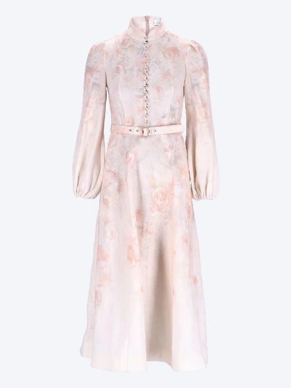 Elegant Style Crush buttoned midi dress