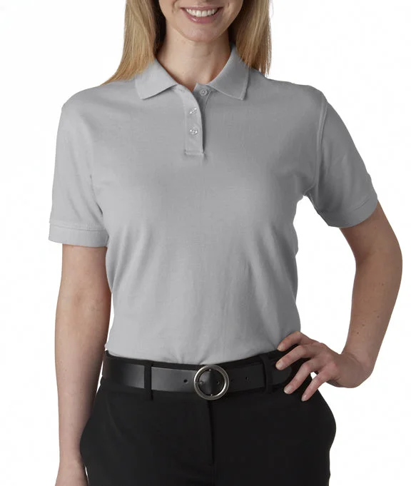 Short Design 8530 - UltraClub Ladies Classic Piqué Polo Shirt | Silver