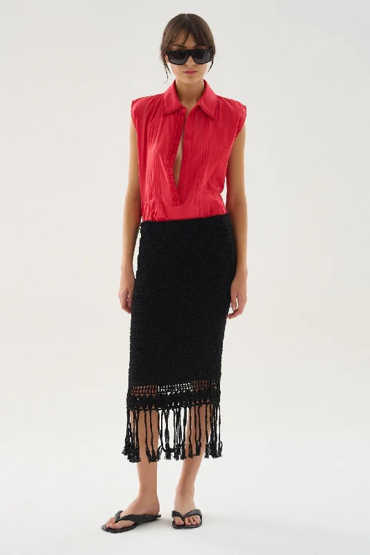 Knitted Design Rosetti Saanvi Midi Skirt