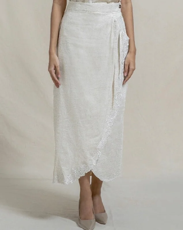 High-quality fabrics KAPAS - Tumpang Sari Draped Skirt
