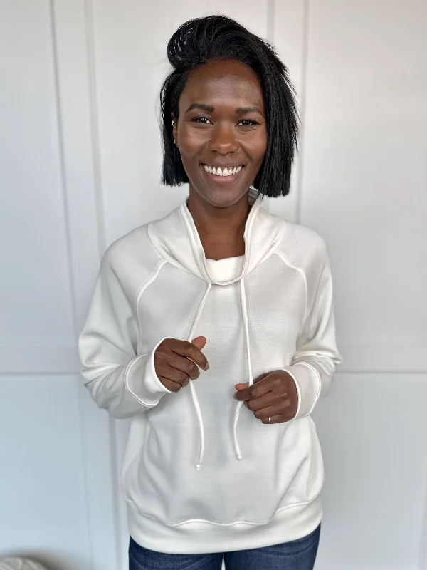 Fresh And Elegant Watch Out Women's Sporty Cowl Neck Hoodie