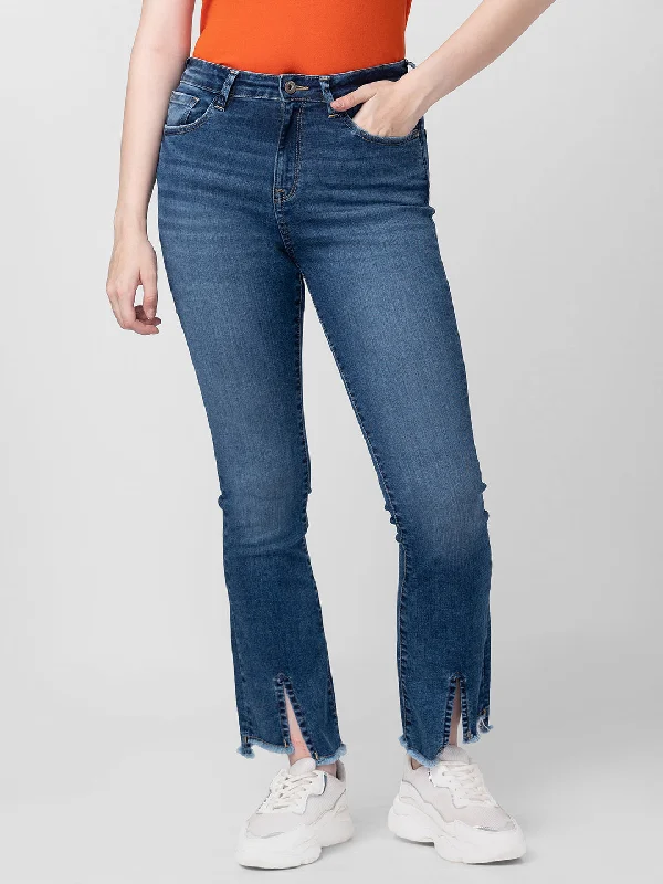 New Autumn And Winter Styles Spykar Women Mid Blue Cotton Bootcut Fit Ankle Length Jeans (Elissa) New Autumn And Winter Styles Spykar Women Mid Blue Cotton Bootcut Fit Ankle Length Jeans (Elissa)