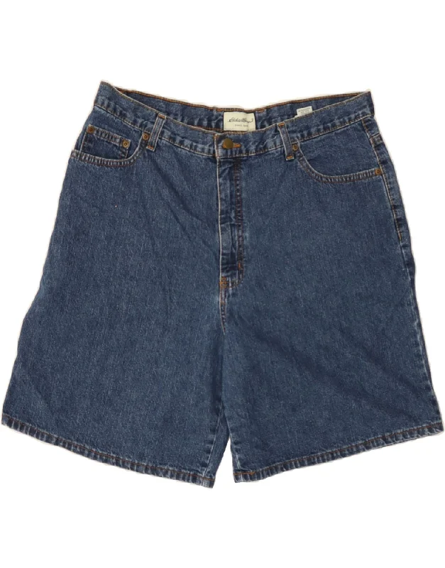 New Season Series EDDIE BAUER Womens Denim Shorts IT 48 XL W38  Blue Cotton