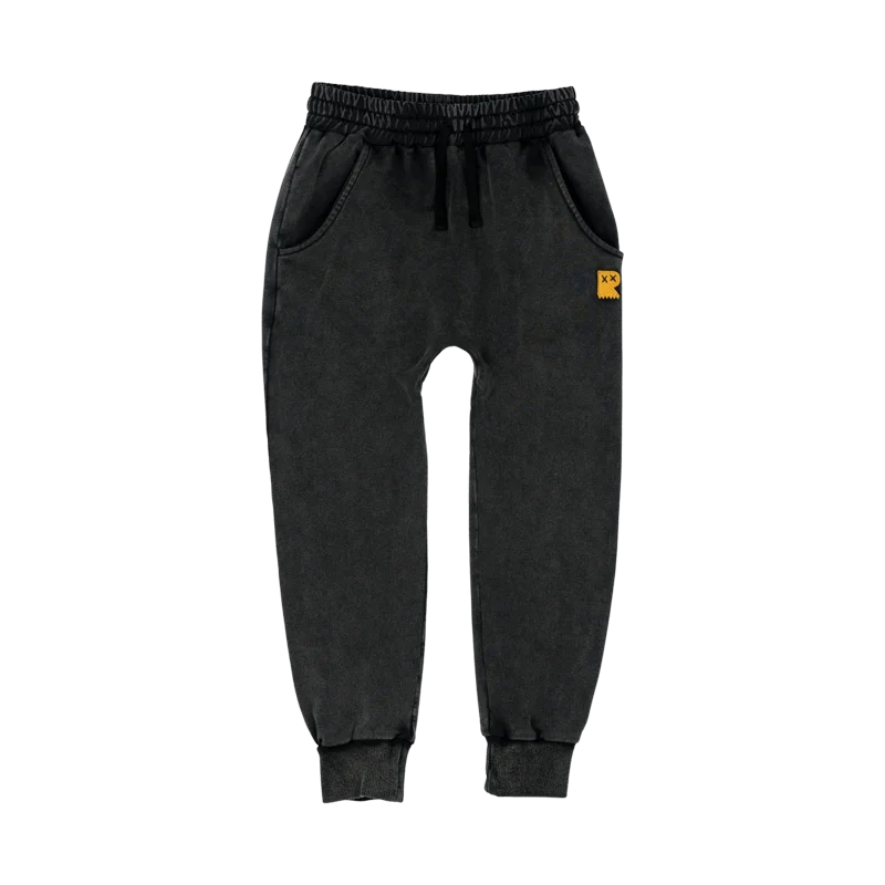Chic Lounge Rock Your Kid Track Pants - Black Wash (Size 2-12)