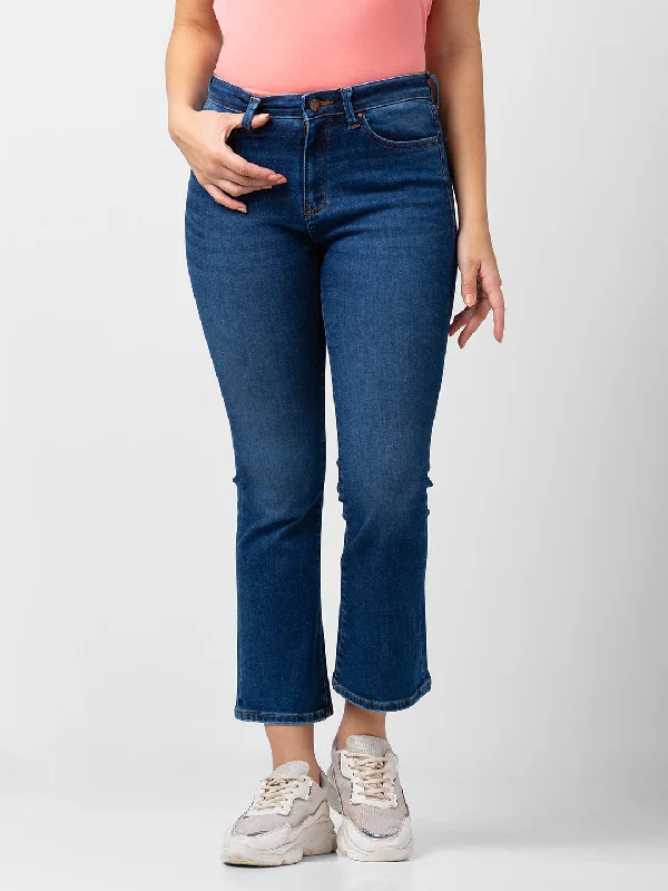 Classic Choice Spykar Women Mid Blue Lycra Bootcut Fit Ankle Length Jeans (Elissa) Classic Choice Spykar Women Mid Blue Lycra Bootcut Fit Ankle Length Jeans (Elissa)