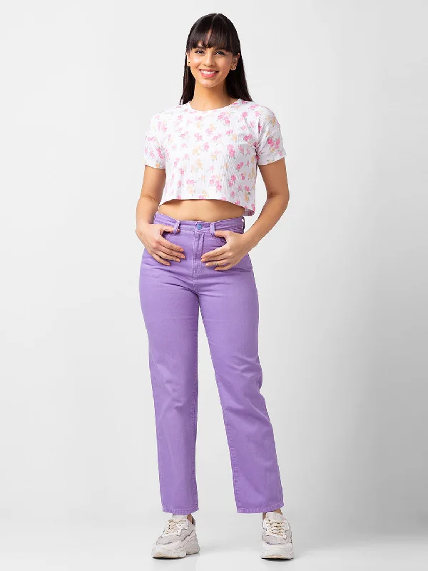 Romantic And Fresh Spykar Women Pastel Lilac Lycra Straight Fit Regular Length Jeans (Bella) Romantic And Fresh Spykar Women Pastel Lilac Lycra Straight Fit Regular Length Jeans (Bella)