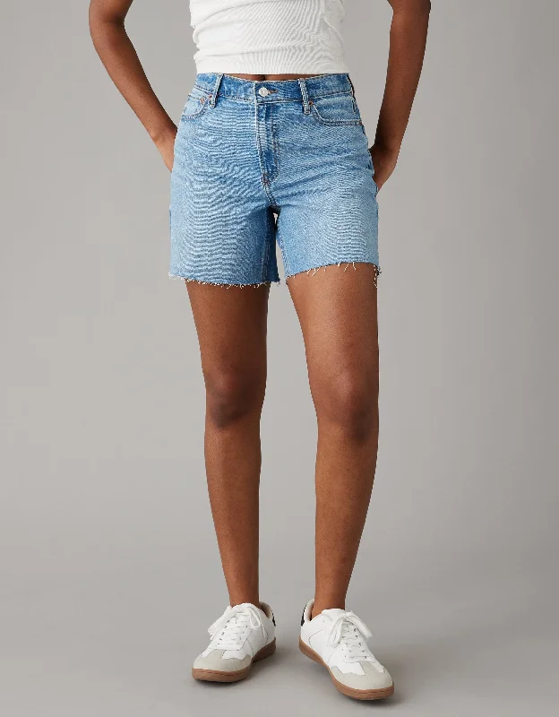 High-quality Design AE Strigid Super High-Waisted 6" Relaxed Denim Short