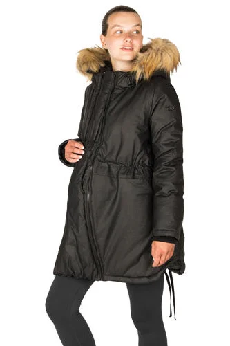 Relaxed And Casual Nicky Waxed 3-in-1 Maternity, Baby Wearing & Beyond Coat