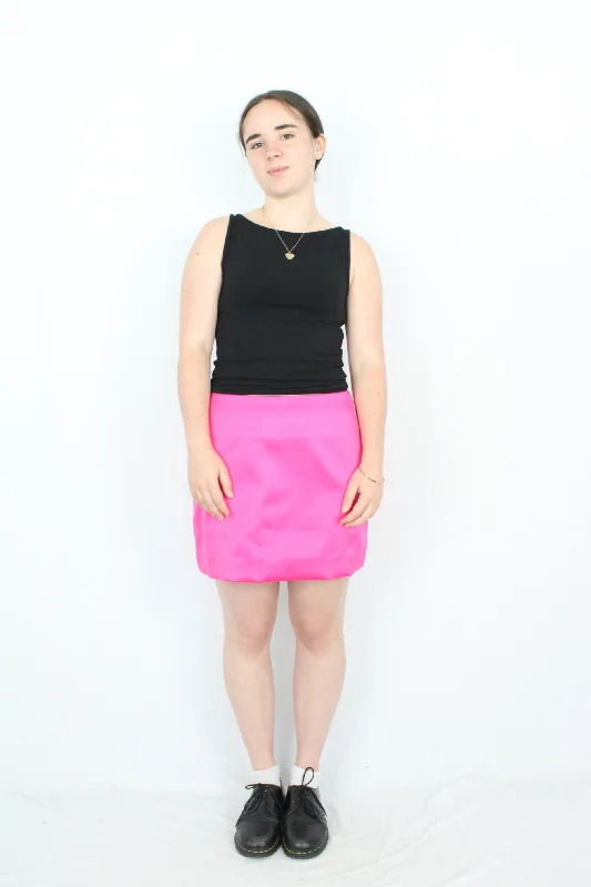 Urban Style Ruby - Cher Satin Mini Skirt