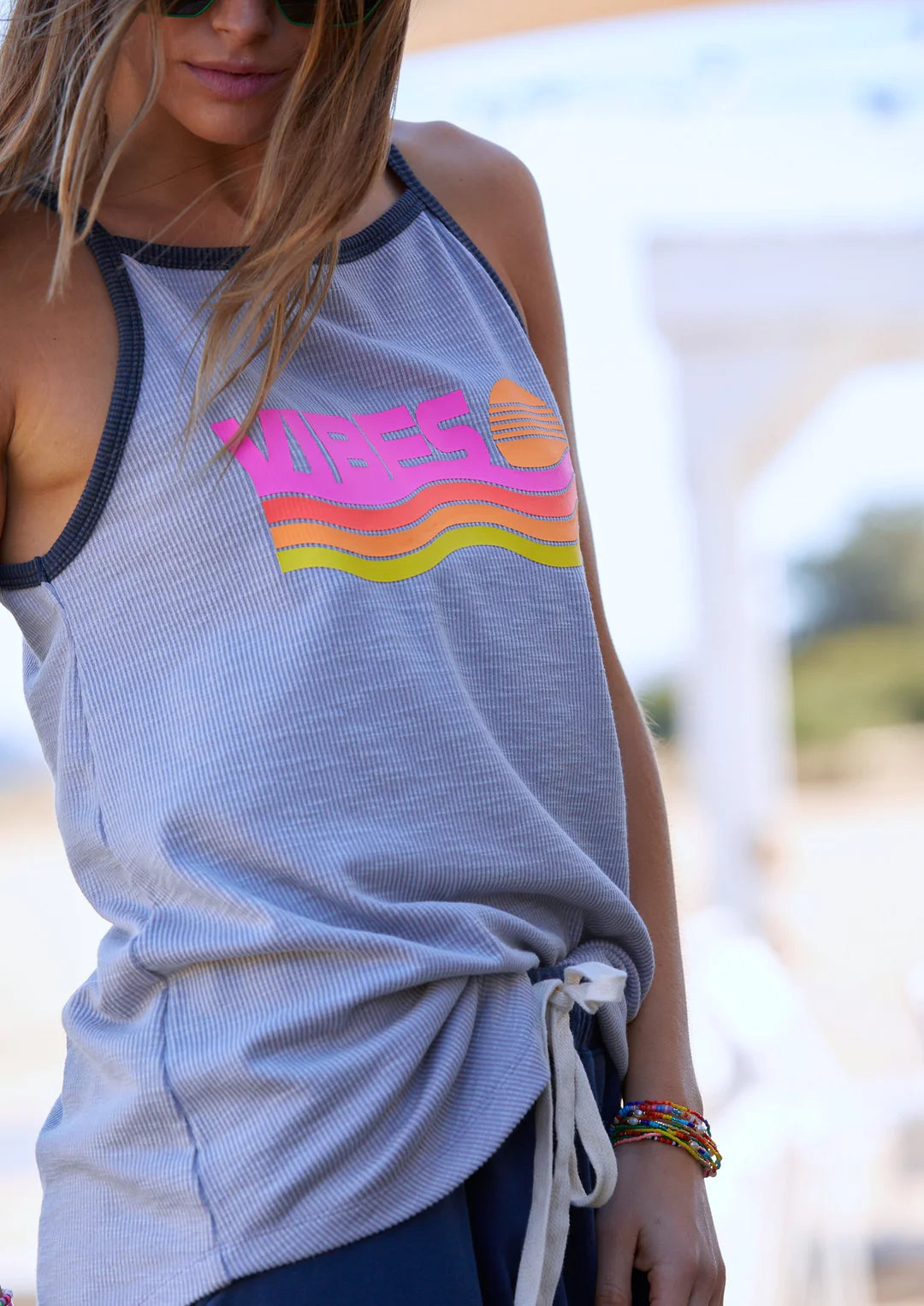 End Of The Year Hammill & Co - Retro vibes ribbed tank grey