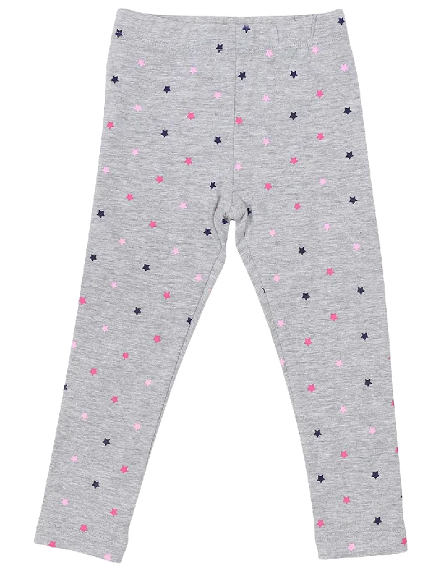Cozy Fit Korango Stars Star Print Legging - Grey Marle