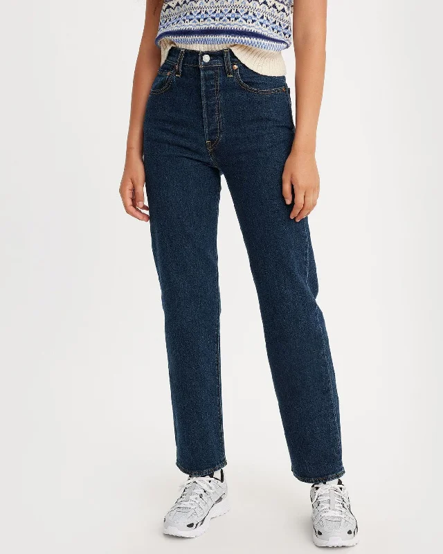Fashionable Prints Levi's® Womens Ribcage Straight Ankle Jeans - Salsa Dark Stone