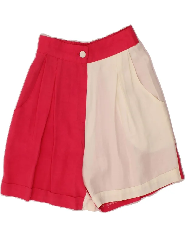 Elegant And Lazy VINTAGE Womens Pegged Casual Shorts W25 XS  White Colourblock