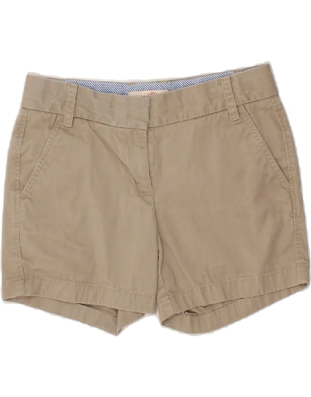 Girl Style J. CREW Womens Chino Shorts US 2 XS W25 Beige Cotton