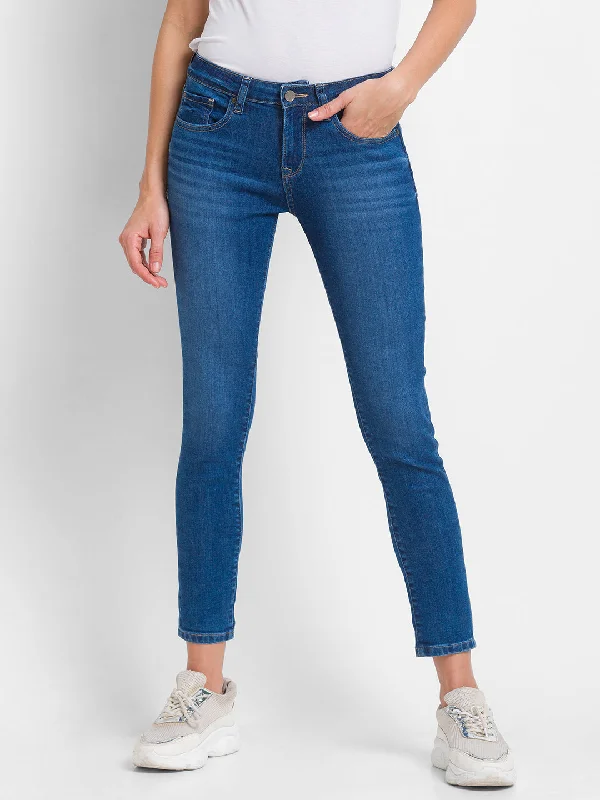 Avant-garde trend Spykar Mid Blue Lycra Super Skinny Regular Length Jeans For Women (Alicia) Avant-garde trend Spykar Mid Blue Lycra Super Skinny Regular Length Jeans For Women (Alicia)