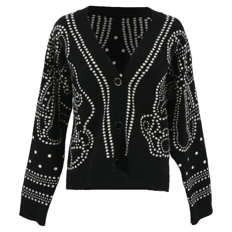 Literary Style Hermès Brides De Gala Cardigan in Black Cashmere