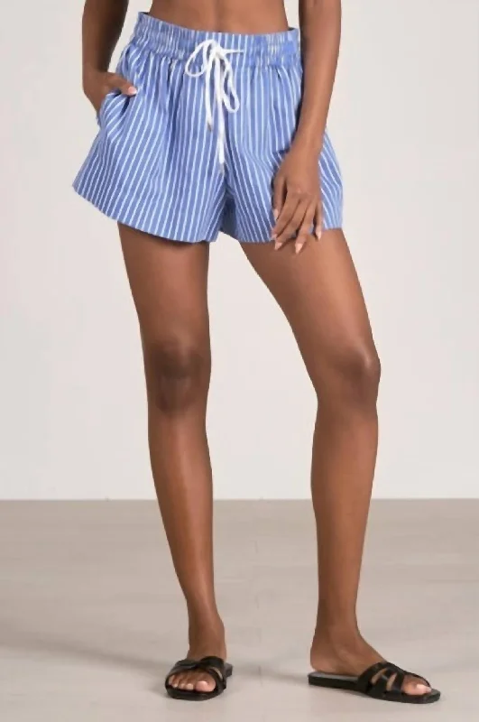 Minimal Classic Portside Shorts In Blue Stripe