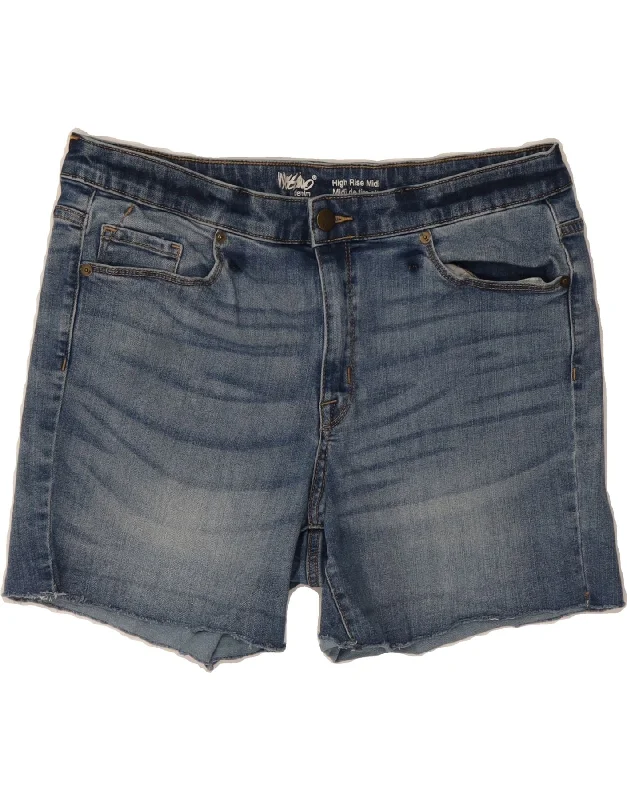 Personalized Wear MOSSIMO Womens Denim Shorts W34 Large  Blue