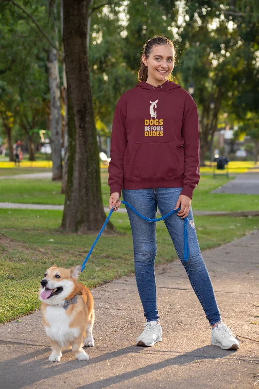 Romantic Temperament "DOGS BEFORE DUDES "- WINTER HOODIES