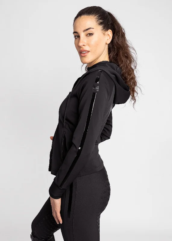 Modern Tailoring Reflection Zip Hoodie (Black)